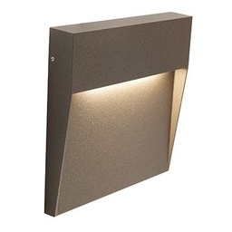 [S-SOV99155/27] Segnapasso LED 6W 4000K Geo Square Caffè