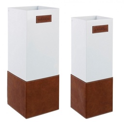 [S-B0723179] Set2 Ombrello Urban Chic Rett Bia-Marr - Design Elegante e Protezione Maggiore