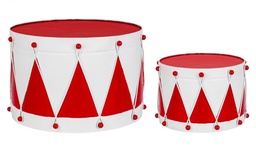 [S-B0970147] Set2 Tamburo Deryck Bianco-Rosso