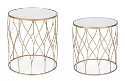 [S-B0746203] Set2 Tavolino Elenor J16 - Diametro 48 cm Altezza 51 cm e Diametro 43 cm Altezza 46 cm