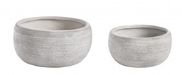 [S-B0790575] Set2 Vasi Graffiti Ciotola Bianco - Diametro 53,5 cm x Altezza 25,5 cm e Diametro 42,5 cm x Altezza 21 cm