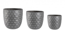 [S-B0790639] Vaso Pyramid Bomb Antracite in Fibra di Vetro