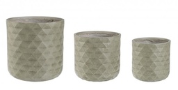 [S-B0790637] Vaso Pyramid To Salvia in Fibra di Vetro per Esterno