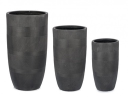 [S-B0790673] Set3 Vaso Rigo Antracite Alto