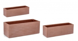 [S-B0790668] Set3 Vaso Tressage Rett Terracotta