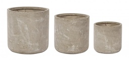[S-B0790564] Set3 Vaso Cemento Sabbia - 34a x 34b x 32h / 42a x 42b x 41h / 50a x 50b x 51h