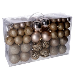 [S-V6162230000] Confezione 100 pezzi di sfere di plastica champagne cmø4,6,8