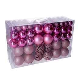 [S-V6162250000] Confezione 100 pezzi di sfere rosa in plastica cmø4,6,8