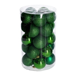 [S-V6162380000] Sfera Plastica Confezione Tubo 25 Pezzi Verde Ø6 cm
