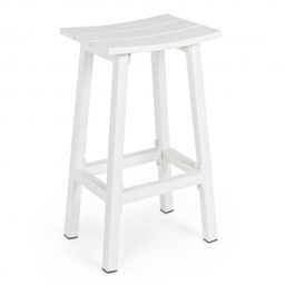 [S-B0662433] Sgabello Bar Bianco 71x41,8x31cm