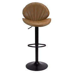 [S-FZ100381] Sgabello regolabile Tunn colore tortora con piede nero Design elegante per il tuo spazio
