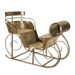 [S-V6328650000] Slitta in metallo oro 160x84x115 cm