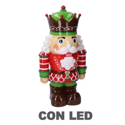 [S-V6149260000] Soldatino resina con led verde 26x18x48 cm
