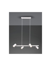 [S-TRIO302400431] Lampada a Sospensione Bianca 4 Faretti Spot Orientabili