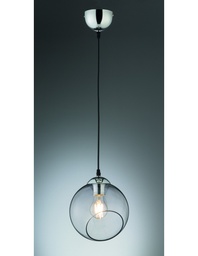[S-TRIOR30071054] Sospensione Clooney Sfera Vetro Fumé Ø20 cm Trio Lighting
