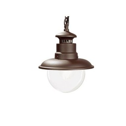 [S-SOV591/27] Sospensione E27 Calipso Caffè - Struttura in Metallo, Lampada a Risparmio Energetico, Altezza Max 145mm
