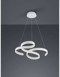 [S-TRIO371310131] Sospensione Vortici Bianco Led 52w Dimmerabile