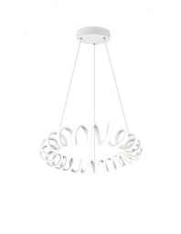 [S-TRIO325110131] Lampada a Sospensione Led Curl Ricciolo Bianco per Soggiorno