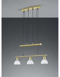 [S-TRIO371010308] Lampada a Sospensione Moderna 3 Luci Ottone Trio Lighting