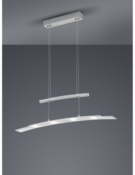 [S-TRIOR32990407] Sospensione Samos Led Dimmerabile Nichel L80 cm Trio Lighting