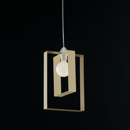 [S-BL150-1-AT] Sospensione moderna lampadario in ferro avorio tortora 25xh.40 cm
