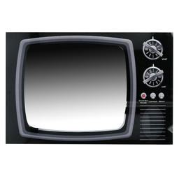 [S-V3332480000] Specchio vetro tv nero rettangolare 60x40 cm