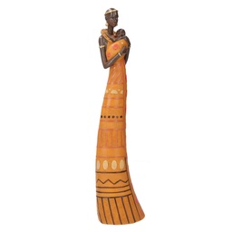 [S-V8538410000] Statua Ceramica Donna Africa 9,5x6x38,5 cm