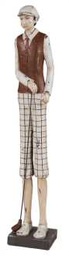 [S-V9131640000] Statua Giocatore Golf JW-3740 cm. 15 x 13 h 76