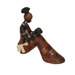 [S-V8530780000] Statua Resina Donna Africana 18,5x6x17 cm