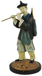 [S-V9211030000] Statua in resina del pifferaio ø cm. 12 h 24