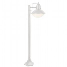 [S-SOV593/02] Struttura in alluminio pressofuso con connettore, portalampada in porcellana E27, adatta per lampade a risparmio energetico, altezza max lampada 160 mm, alimentazione 230V, protezione IP44, potenza massima lampade 60W bianco