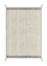 [S-B0601542] Tappeto Chathu Beige 140x200 - Lana e Cotone, 2.450 gr/m2