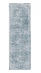 [S-B0601534] Tappeto Rashmi Azzurro 80x250 - Tessuto Artigianale in Viscosa e Cotone