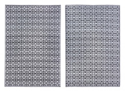[S-B0607634] Tappeto Tirrenia Nero-Bia 120X180