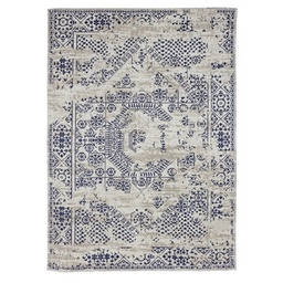 [S-B0608234] Tappeto moderno in cotone Bombay blu 140x200 cm