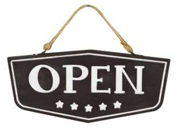 [S-V9108740000] Targa aperta/chiusa ea-6435 cm. 35,5 x 1,5 h 17