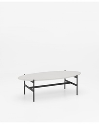 [S-OM/331/BI] Tavolino elegante in ceramica e metallo, 110x50x76
