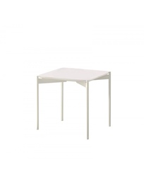 [S-OM/362/BI] Tavolino elegante in ceramica e metallo, 45 x 45 x 45