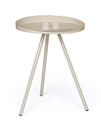 [S-B0746772] Tavolino Anchita Crema D41 in Acciaio Smaltato