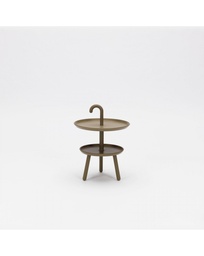 [S-OM/262/VE] Tavolino da esterno verde in polipropilene, Ø.41 x 55 cm