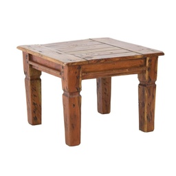 [S-B0742748] Tavolino in legno stile rustico cm 60x60
