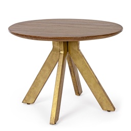 [S-B0746831] Tavolino in legno stile vintage cm Ø60 - 45