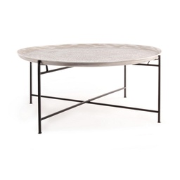 [S-B0746054] Tavolino in metallo stile fusion ø100 cm x 45 cm
