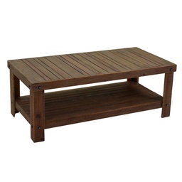 [S-V8036470000] Tavolino da salotto in noce country con 2 piani 120x60xh,45 cm