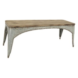 [S-V8034510000] Tavolino rettangolare in legno - Design industriale unico per arredare la tua casa - Misure: 117x36,5x44,5 cm