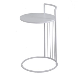 [S-V6452660000] Tavolino metallo bianco tondo ø38 cm