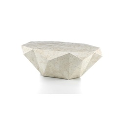 [S-FS/179/WA] Tavolino moderno in pietra fossile beige, 120x70x40