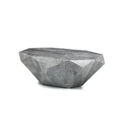 [S-FS/179/GS] Tavolino moderno in pietra fossile grigia, 120x70x40