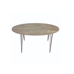 [S-FZ94067] Tavolino ovale da salotto Terek p472 colore grigio pino gambe nere