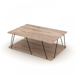 [S-FZ93774] Tavolino salotto rovere industrial cm 90 x 60 x 31 h